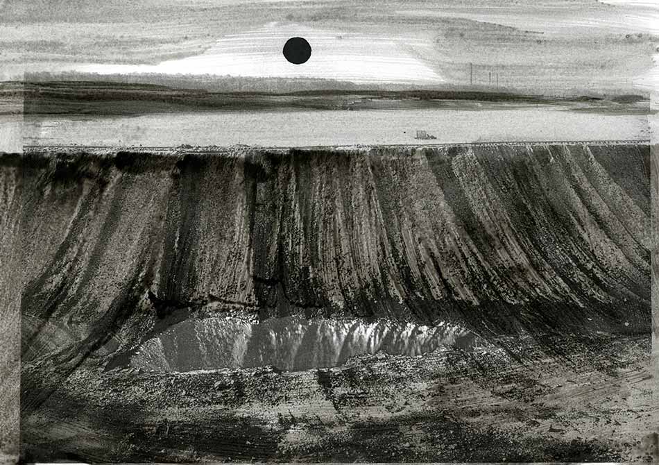Sonne für Sander, indian ink on lasercopy, ca. 29 x 42 cm