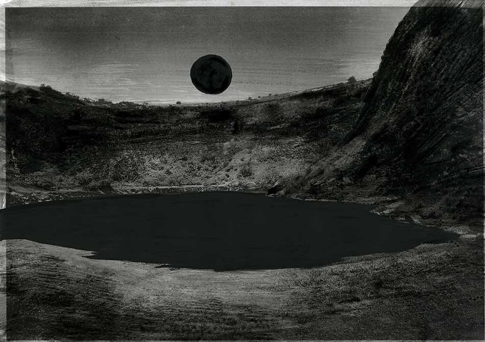 Sonne für Sander, indian ink on lasercopy, ca. 29 x 42 cm